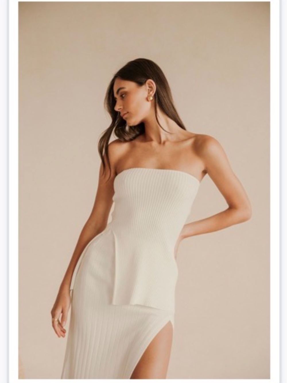 Sabo Saria Skirt Set in White - Picture 2 of 3